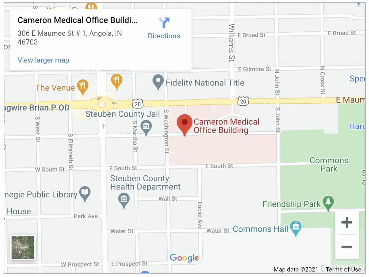 Cameron Medical Office Building map