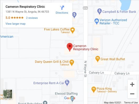 Cameron Respiratory Clinic map